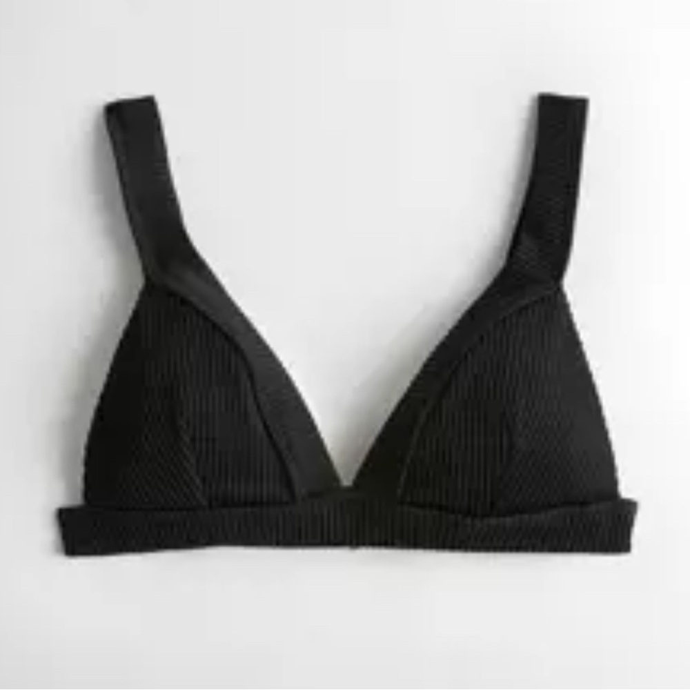 Hollister Ribbed Triangle Bikini Top S
